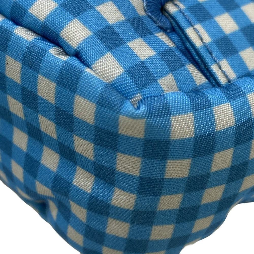 Fendi Shoulder Bag 2way Checked Pattern Nylon Blu… - image 8